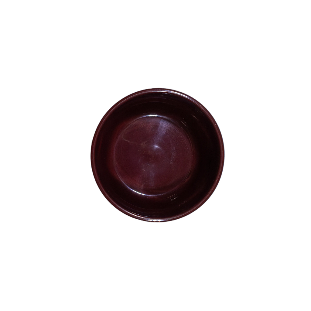 Bol à soupe rouge – vue en angle supérieur|Red soup bowl – top angle view