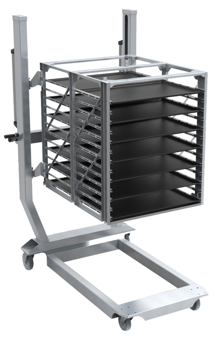 Chargeur pour support à plateaux tractables